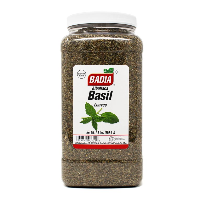 Basil Leaves Whole 24 Oz Badia Spices   033844006211 1 768x768 