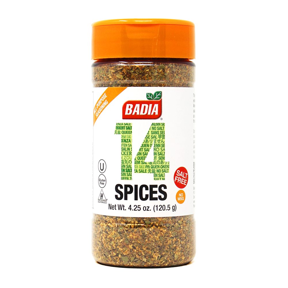 4.25 oz 14 Spices Seasoning All Purpose No Salt Sodium Free/Sazon Sin sal  Kosher