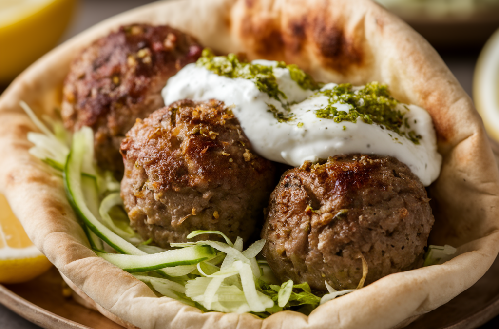 Greek Lamb Meatballs Gyros