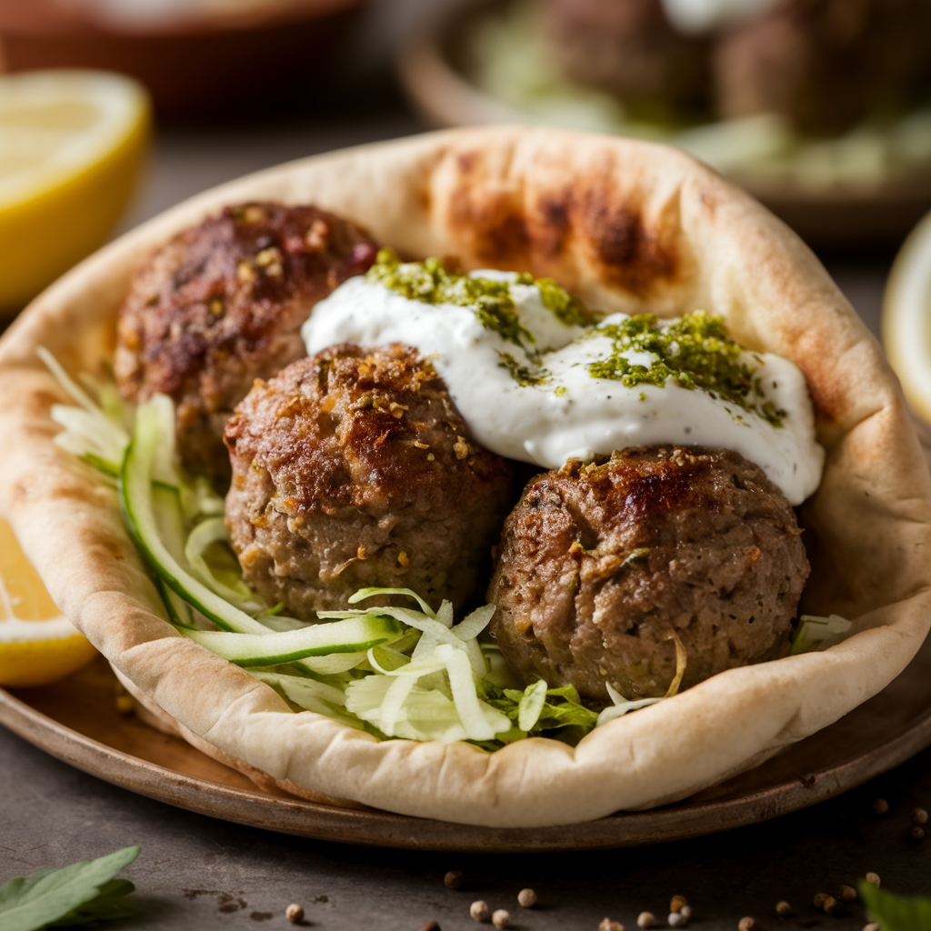 Greek Lamb Meatballs Gyros