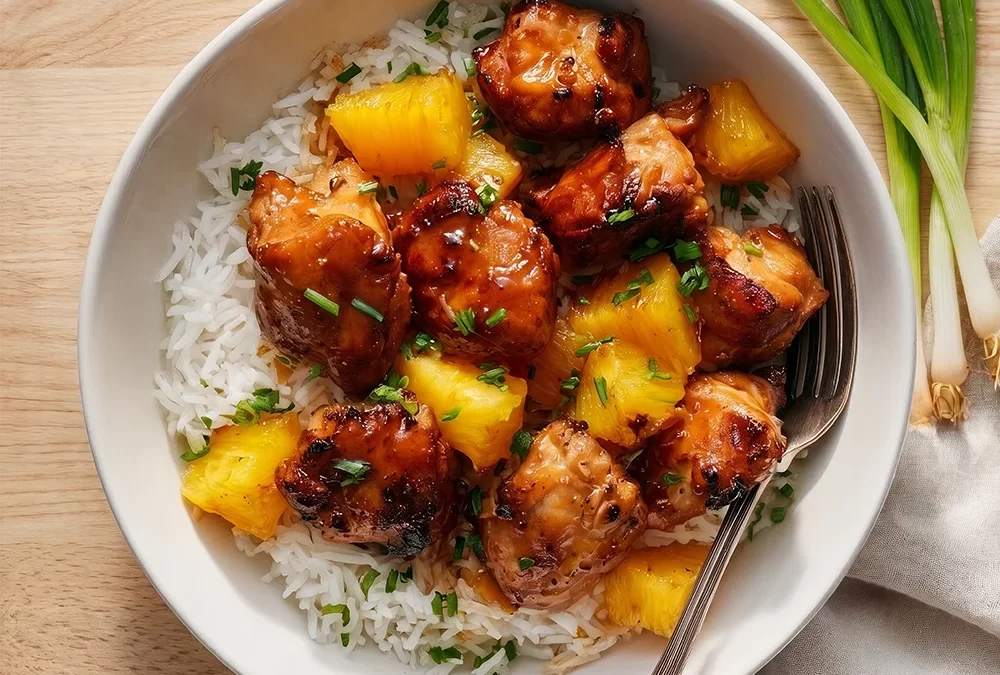 Pineapple Pepper Chicken Thighs webp