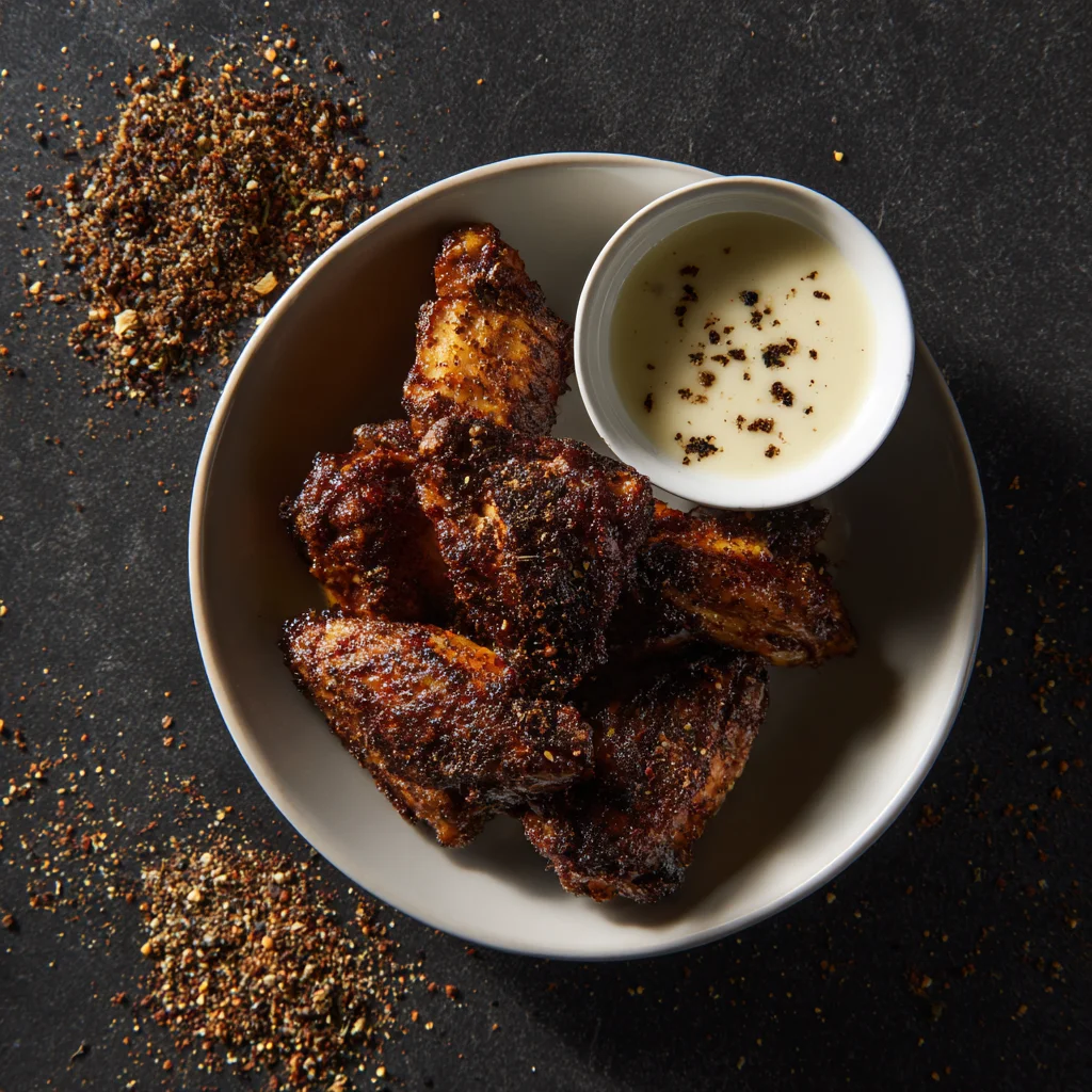 COFFEE PEPPER BBQ CHICKEN WINGS