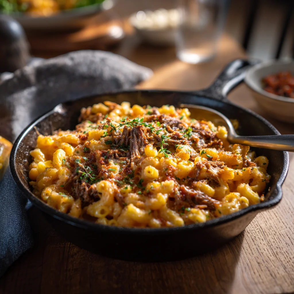 MOJO SHREDDED BEEF MAC & CHEESE